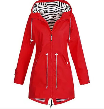 Rainproof Parka Coat with Hood