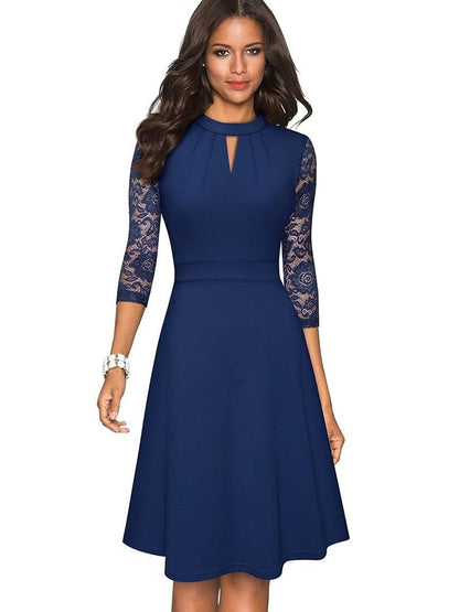 Delicate Cutout Lace Dress