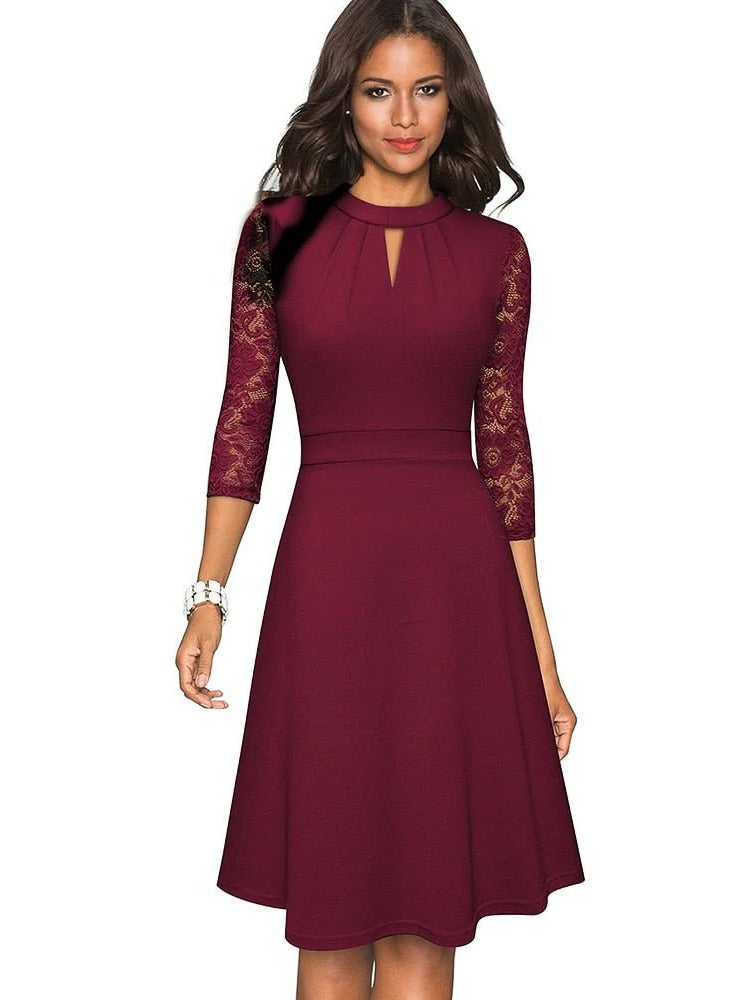 Delicate Cutout Lace Dress