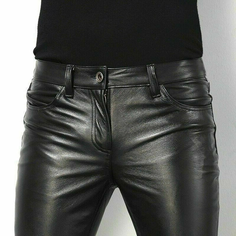 Trendy Skinny Leather Trousers