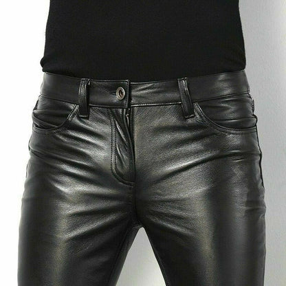 Trendy Skinny Leather Trousers