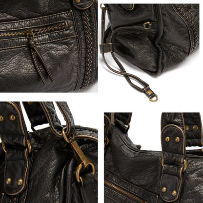 Elegant Real Leather Tote Bag