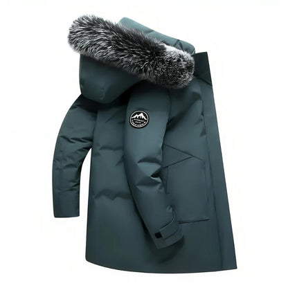 Warm Fur Hooded Parka Coat