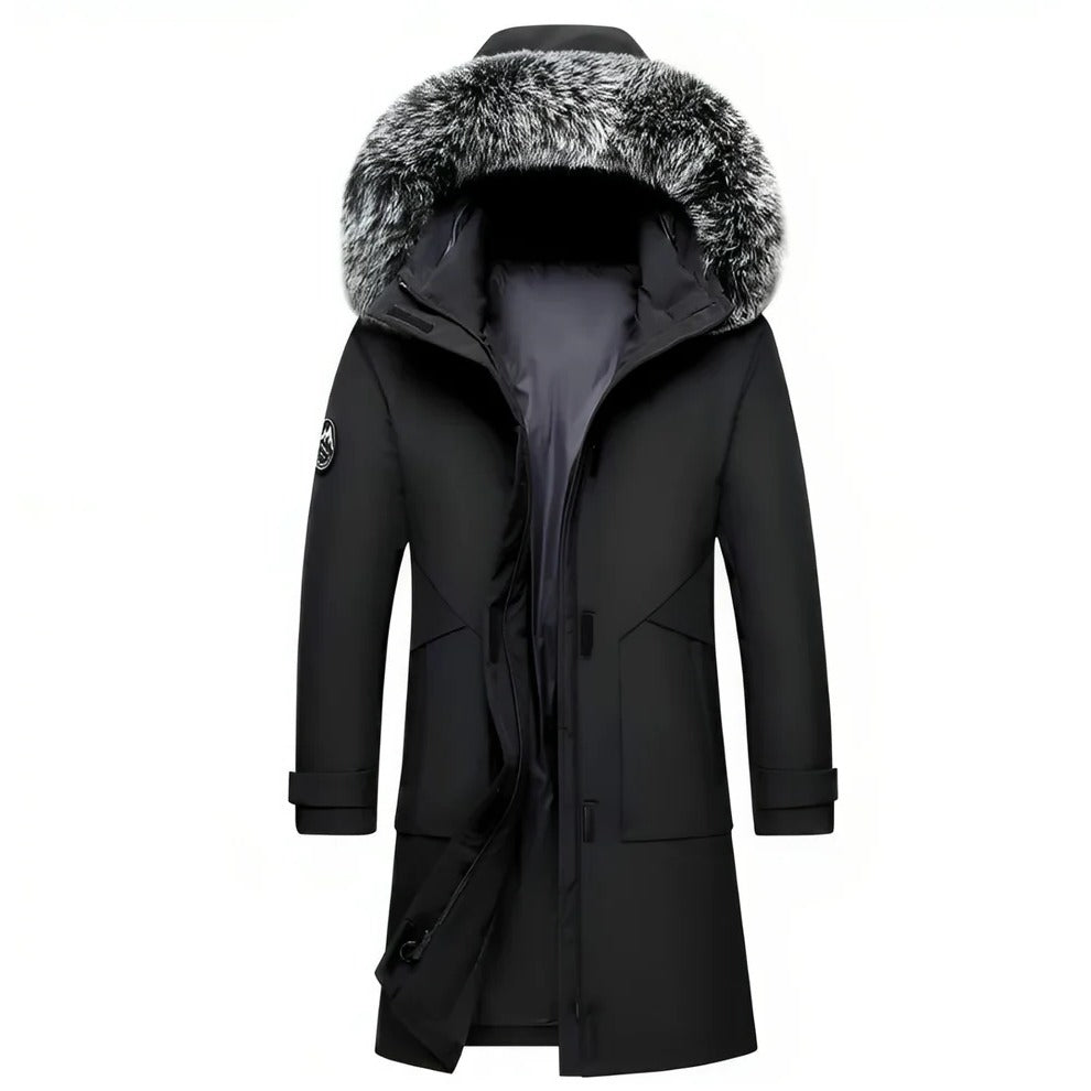 Warm Fur Hooded Parka Coat