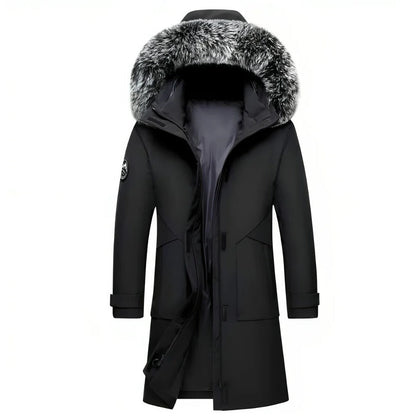 Warm Fur Hooded Parka Coat