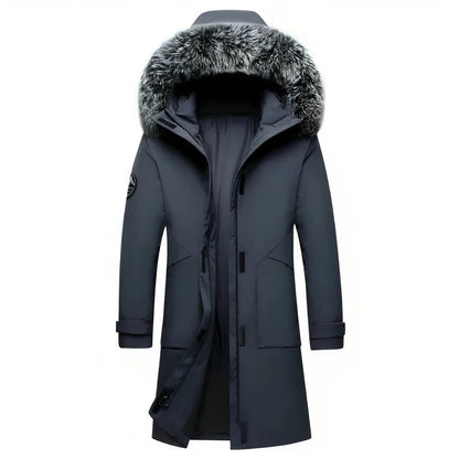 Warm Fur Hooded Parka Coat