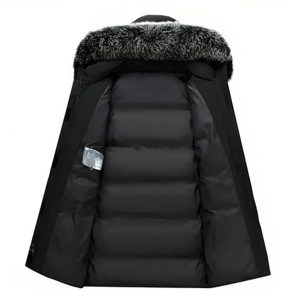 Warm Fur Hooded Parka Coat