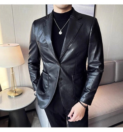Classic Brown Leather Jacket for Men
