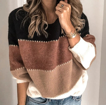 Multicolor Soft Cashmere Crew Sweater