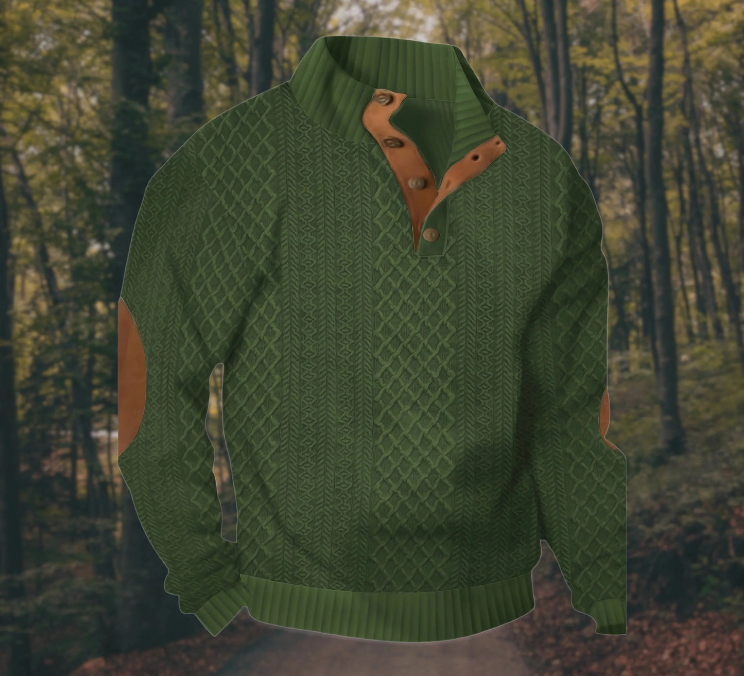 Cozy Mens Crew Neck Sweater - Hehif