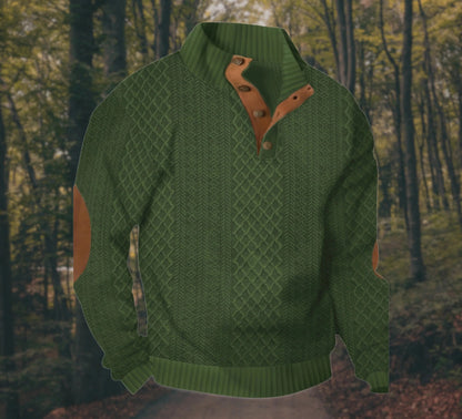Cozy Mens Crew Neck Sweater - Hehif