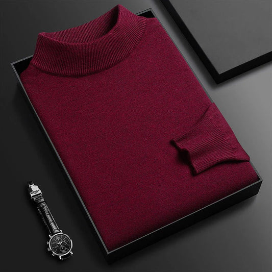 Warm Crew Neck Knitted Sweater - Hehif