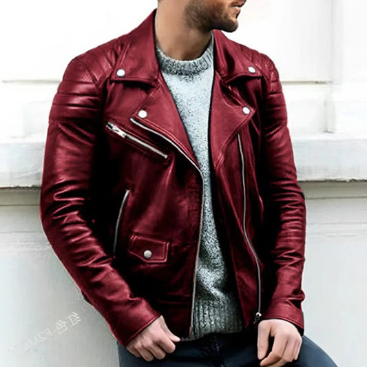 Classic Genuine Motorcycle Jacket - Hehif