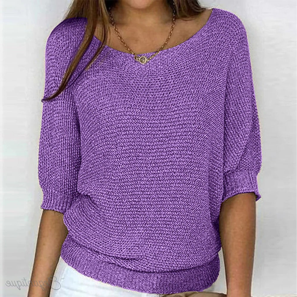 Cozy Soft Knitted Sweater - Hehif