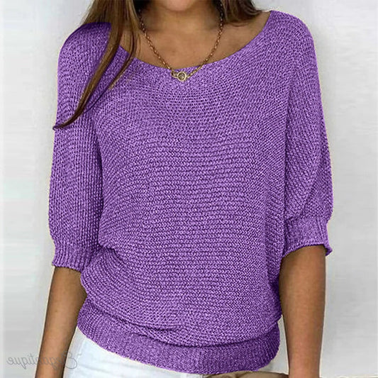Cozy Soft Knitted Sweater - Hehif