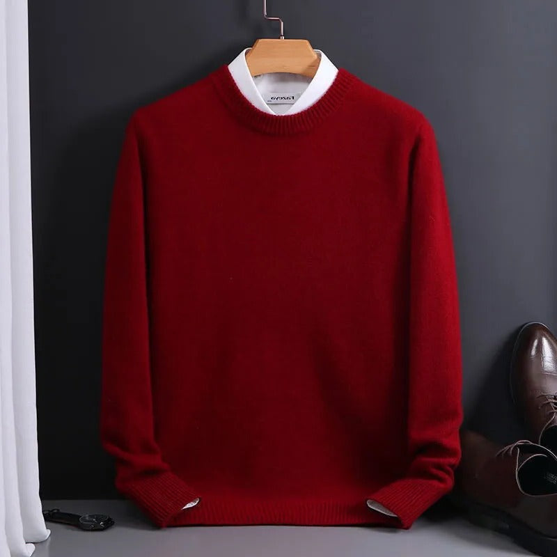 Luxury Soft Men's Cashmere Crew Sweater - Hehif