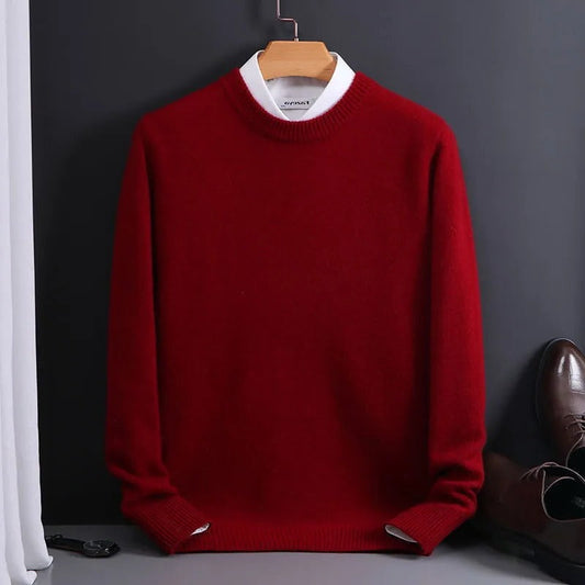 Luxury Soft Men's Cashmere Crew Sweater - Hehif