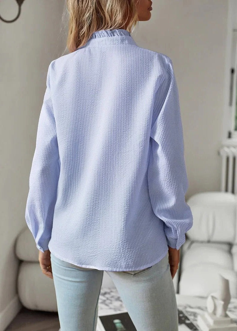 Classic Fit Elegant Long Sleeve Women's Blouse