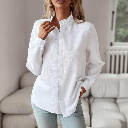 Classic Fit Elegant Long Sleeve Women's Blouse