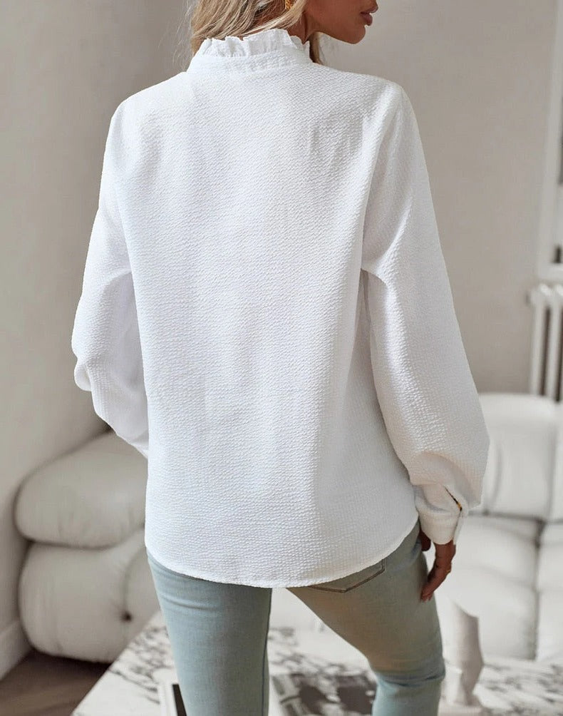 Classic Fit Elegant Long Sleeve Women's Blouse