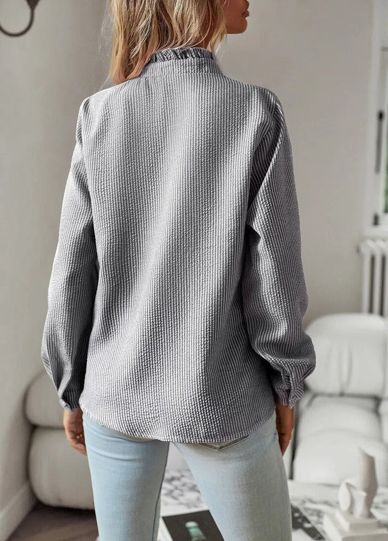 Classic Fit Elegant Long Sleeve Women's Blouse