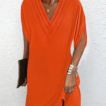 Classic Dress with Simple Flare Sleeves