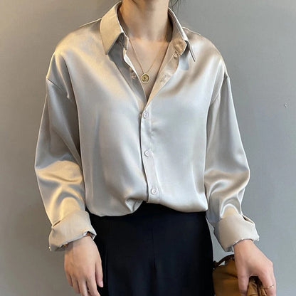 Ladies Classic Satin Blouse