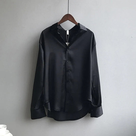 Ladies Classic Satin Blouse - Hehif