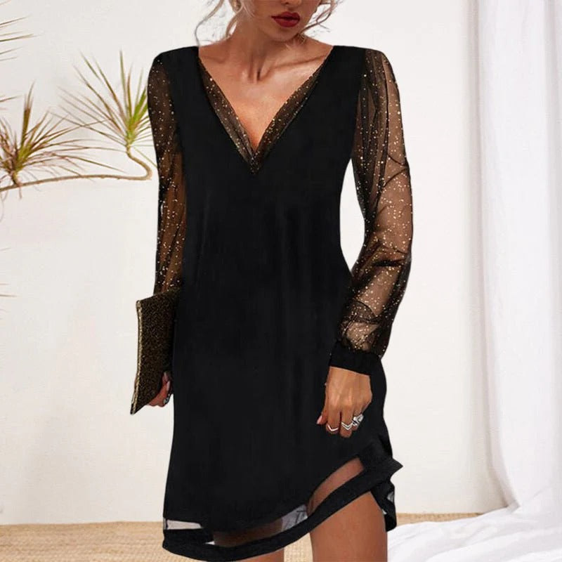 Elegant V Neck Formal Gown - Hehif