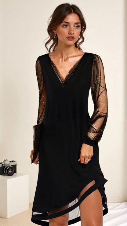 Elegant V Neck Formal Gown