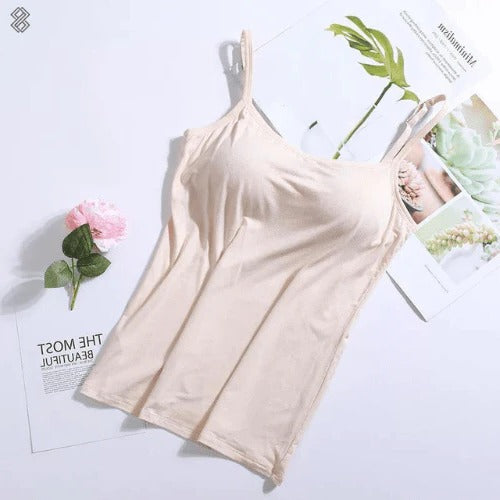 Comfortable Corset Top with Built-In Bra - Hehif