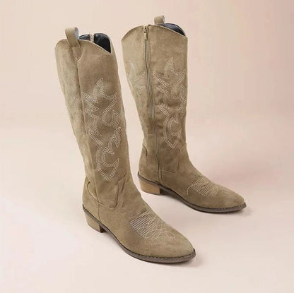 Mid Calf Western Riding Boots