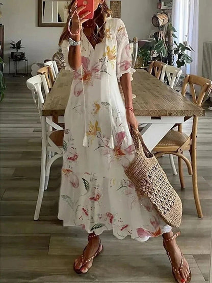 Vibrant Floral Women's Dress