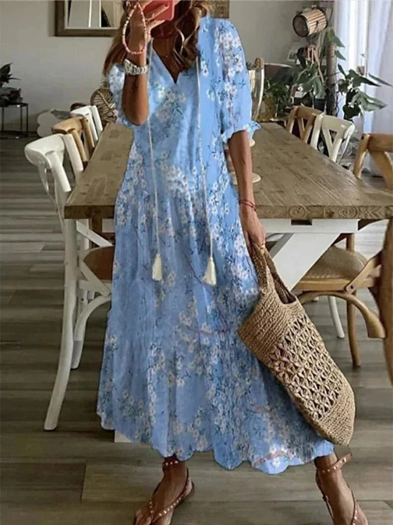Vibrant Floral Women's Dress