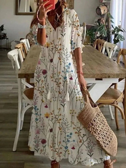 Vibrant Floral Women's Dress