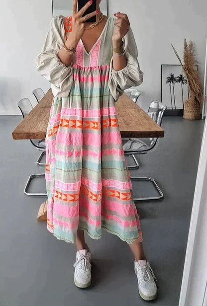 Colorful Flowy Summer Dress