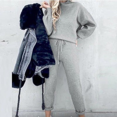 Cozy Crew Neck Outfit Set