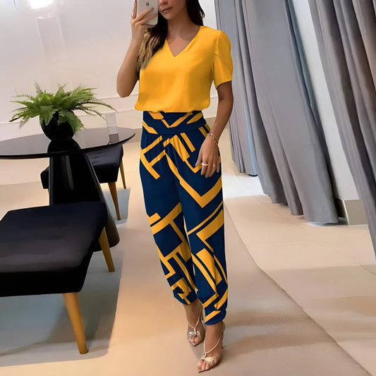 Women's Two Piece Outfit Set - Hehif