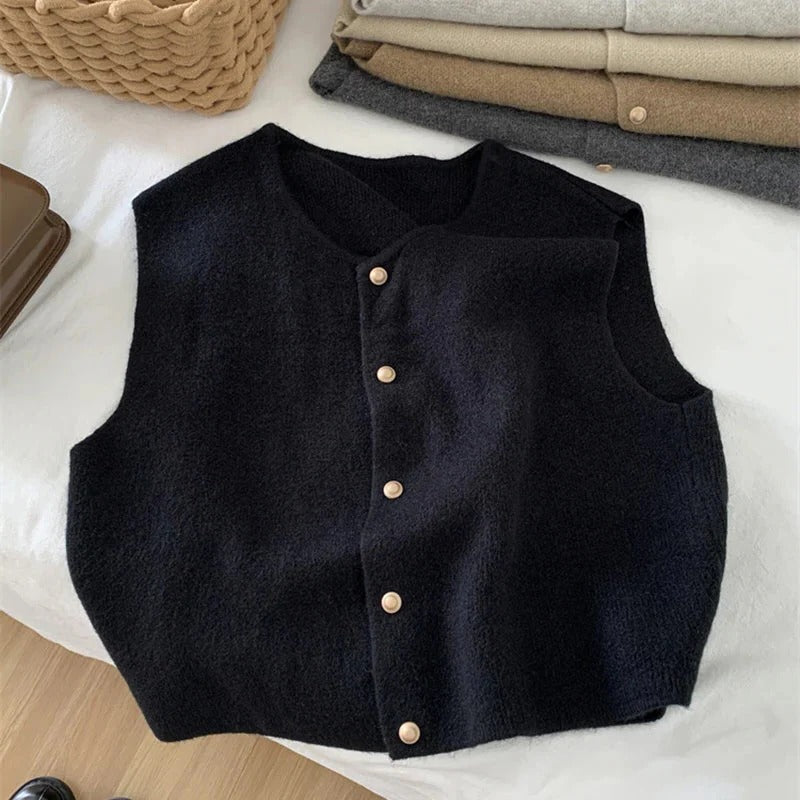 Cozy Autumn Sweater Vest - Hehif
