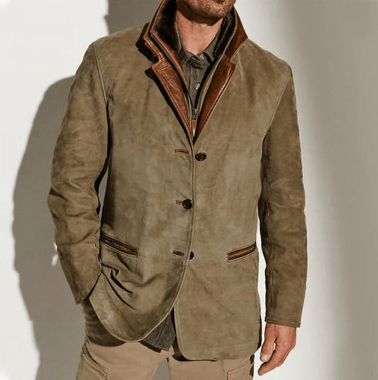 Classic Mens Leather Jacket - Hehif