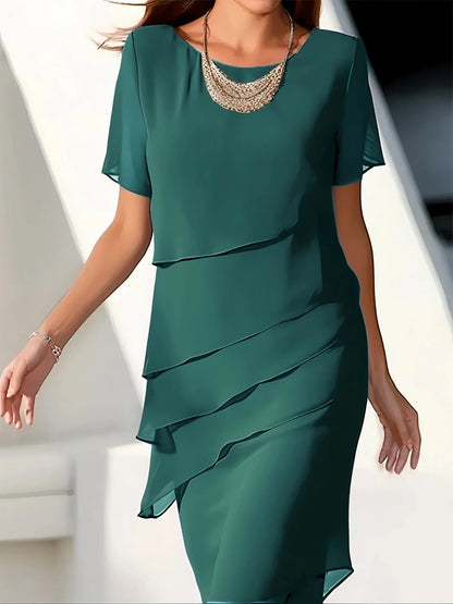 Layered Flowy Evening Dress