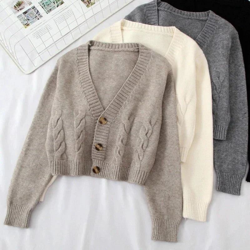 Relaxed Fit V-neck Sweater