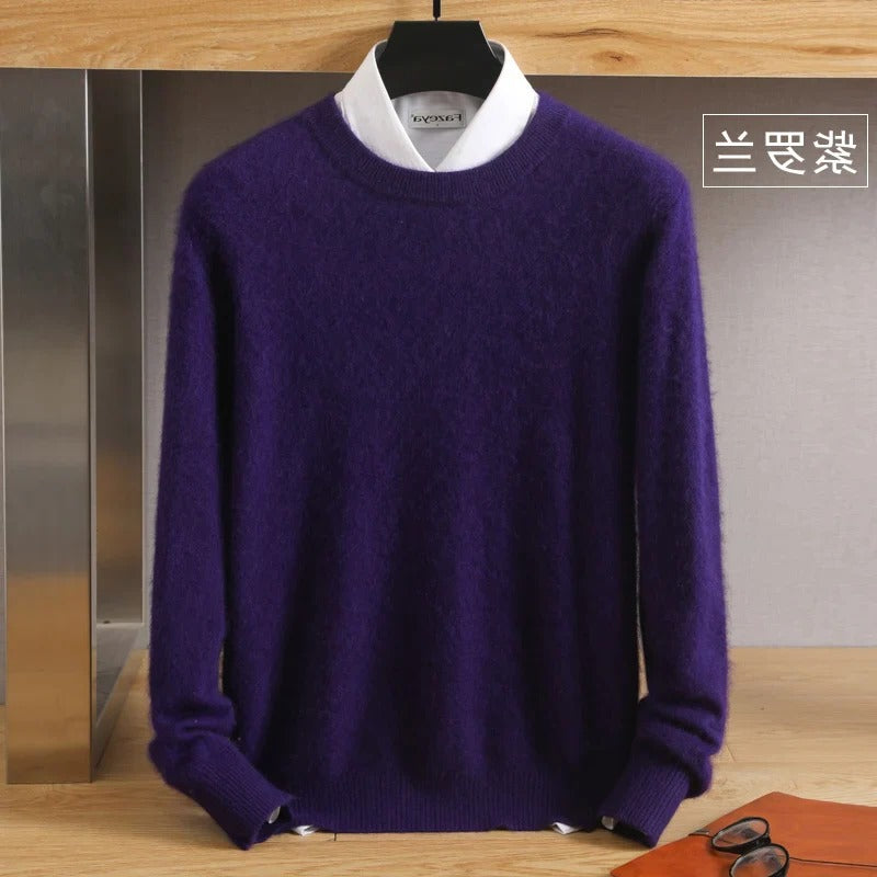 Soft Premium Cashmere Crew Neck Sweater - Hehif