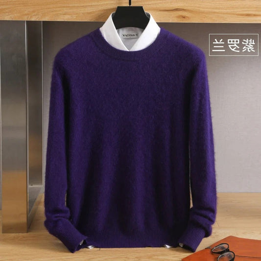 Soft Premium Cashmere Crew Neck Sweater - Hehif