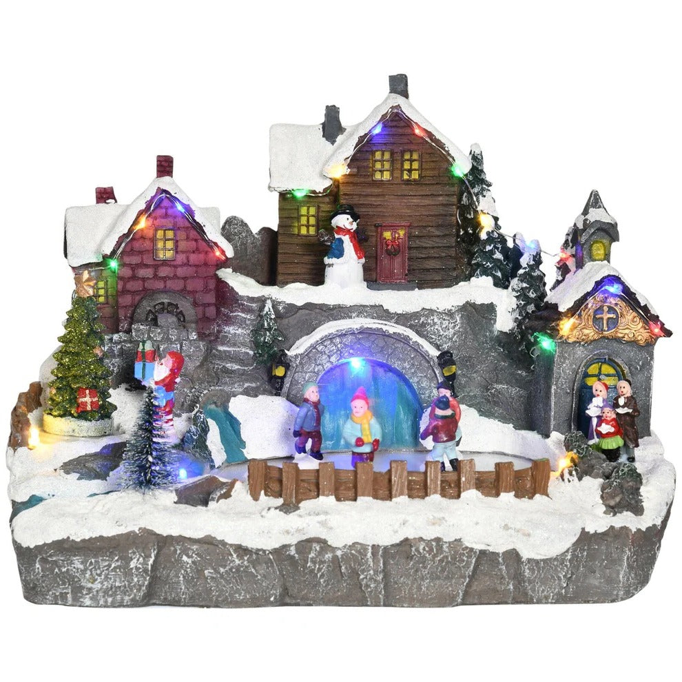 Colorful Holiday Village LED House Decoration