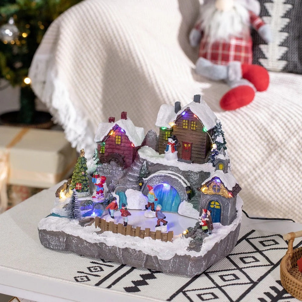 Colorful Holiday Village LED House Decoration