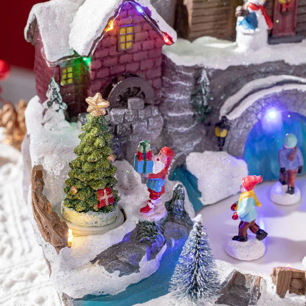 Colorful Holiday Village LED House Decoration
