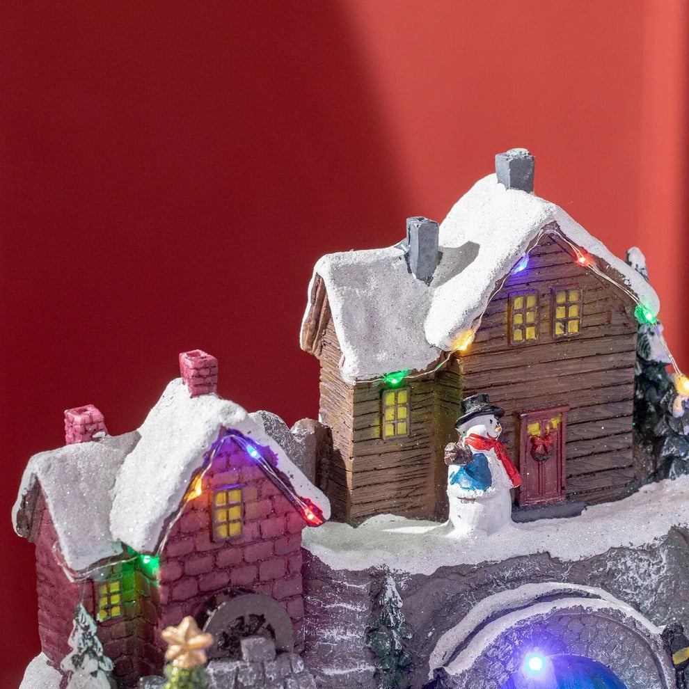 Colorful Holiday Village LED House Decoration