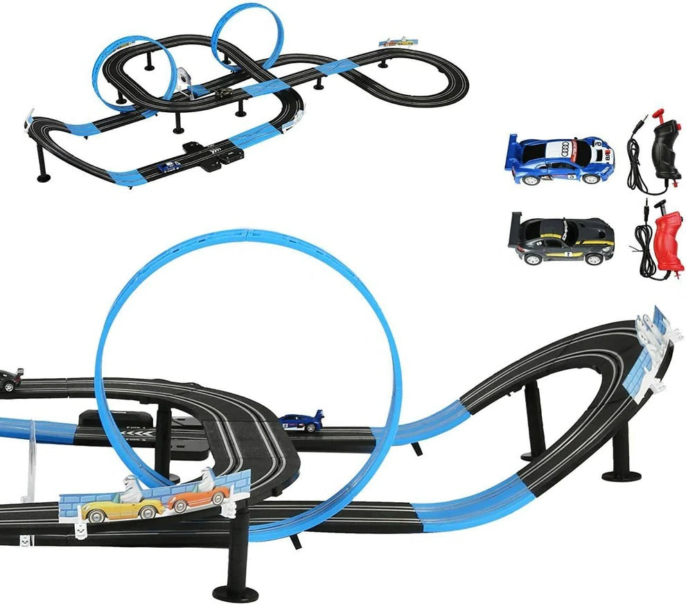 Fast Electric Racing Car Track Playset for Kids