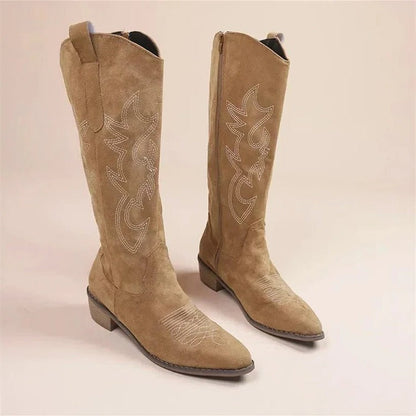 Mid Calf Western Riding Boots